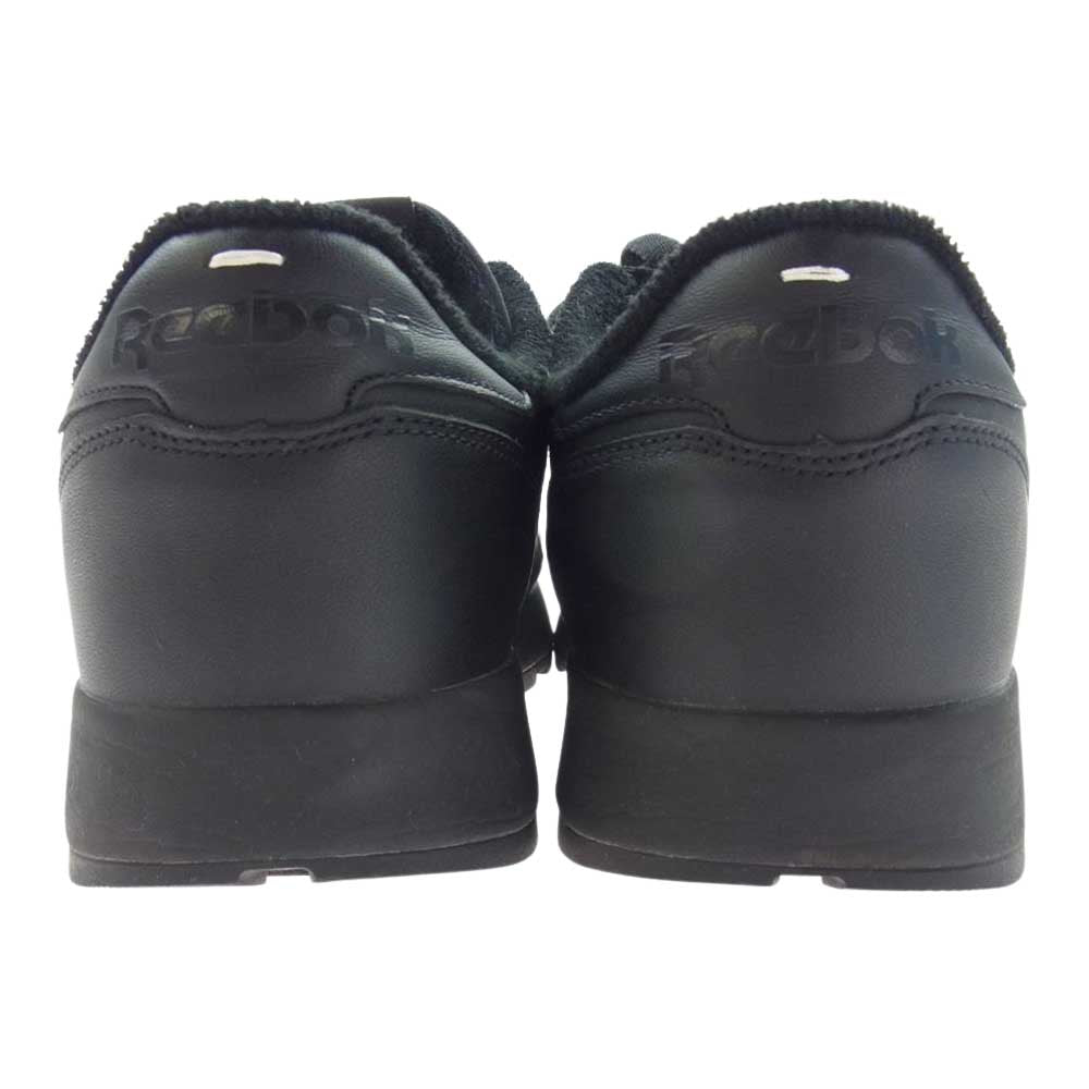 MAISON MARGIELA メゾンマルジェラ S57WS0406 × REEBOK リーボック Classic Leather Tabi Shoes クラシック レザー 足袋 タビ シューズ スニーカー ブラック系 29cm【中古】