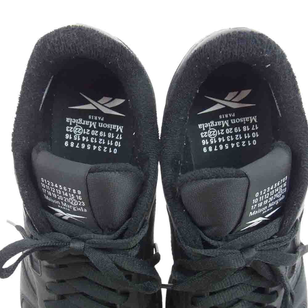MAISON MARGIELA メゾンマルジェラ S57WS0406 × REEBOK リーボック Classic Leather Tabi Shoes クラシック レザー 足袋 タビ シューズ スニーカー ブラック系 29cm【中古】