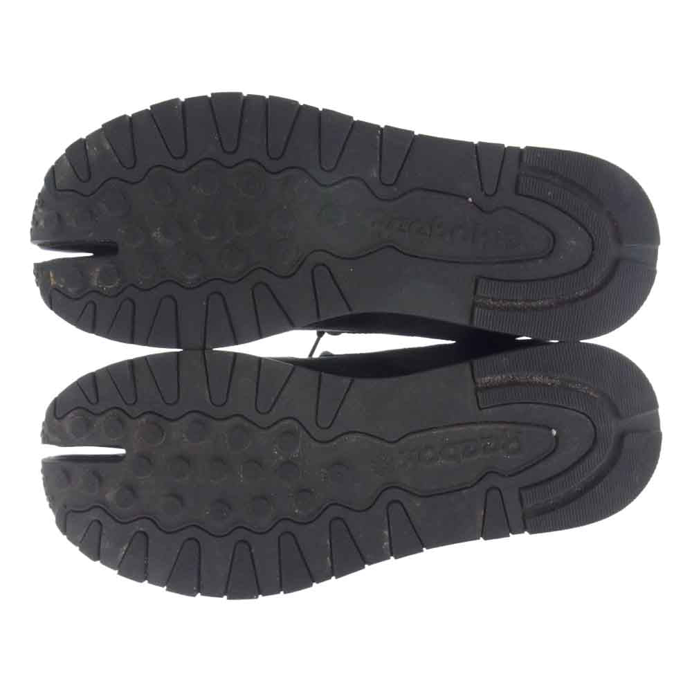 MAISON MARGIELA メゾンマルジェラ S57WS0406 × REEBOK リーボック Classic Leather Tabi Shoes クラシック レザー 足袋 タビ シューズ スニーカー ブラック系 29cm【中古】