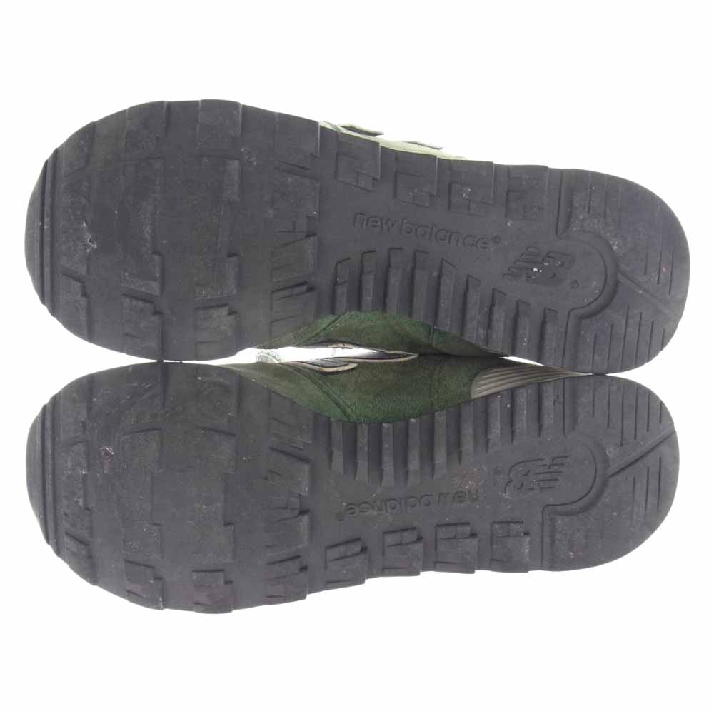 NEW BALANCE ニューバランス USA製 M1400MG GREEN SUEDE スニーカー ランニング シューズ カーキ系 25.0㎝【中古】