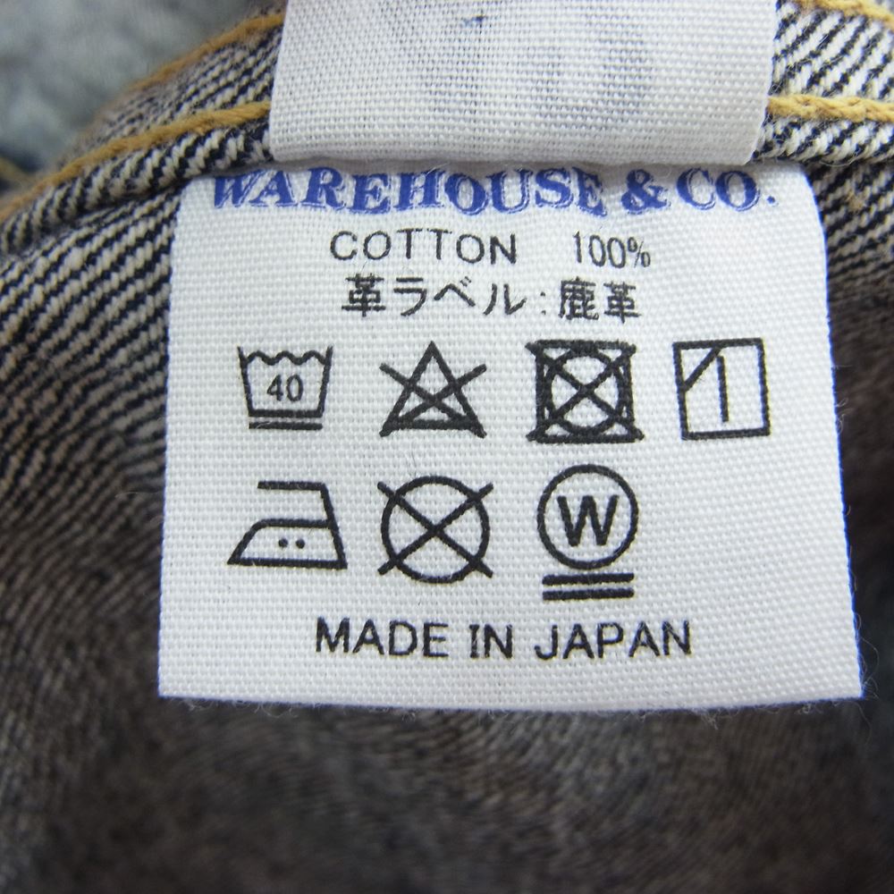 WAREHOUSE ウエアハウス S2000XX DEAD STOCK BLUE デッドストックブルー WW２ 大戦モデル デニム ジャケット 42【中古】