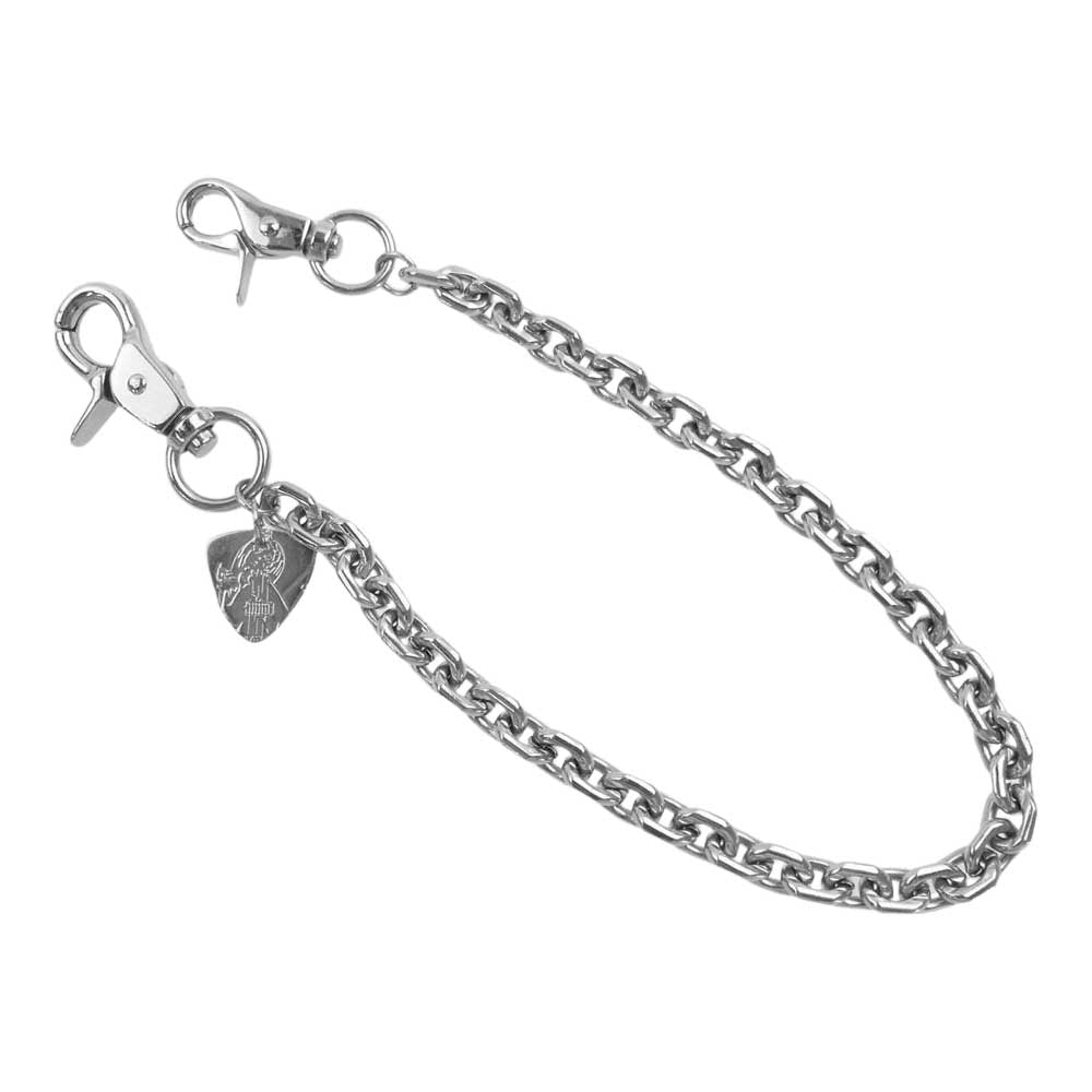 HYSTERIC GLAMOUR ヒステリックグラマー WOMAN ON SKULL PICK ギターピック ウォレットチェーン シルバー系【中古】