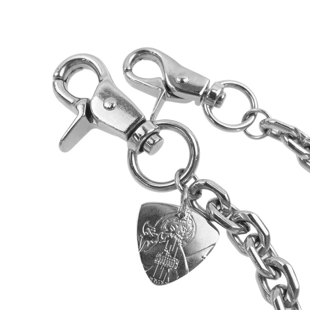 HYSTERIC GLAMOUR ヒステリックグラマー WOMAN ON SKULL PICK ギターピック ウォレットチェーン シルバー系【中古】