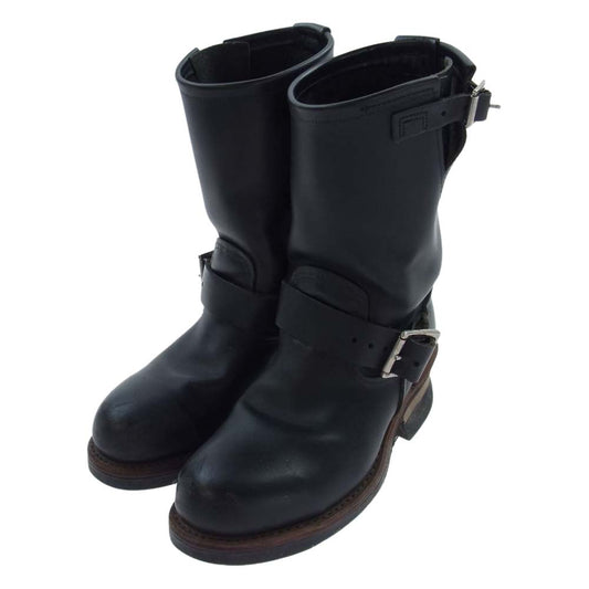 RED WING レッドウィング 2268 USA製 羽タグ ENGINEER ST エンジニア スチールトゥ ブーツ ブラック系 US5D【中古】