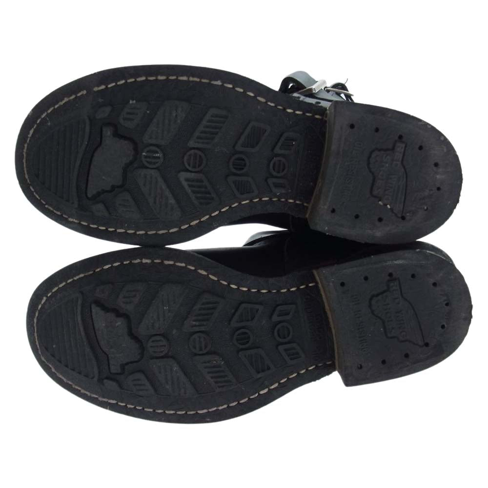RED WING レッドウィング 2268 USA製 羽タグ ENGINEER ST エンジニア スチールトゥ ブーツ ブラック系 US5D【中古】