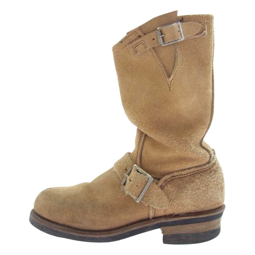 RED WING レッドウィング 8268 PT91 USA製 ENGINEER ST スエード エンジニア スチールトゥ ブーツ ライトブラウン系 US5.5D【中古】