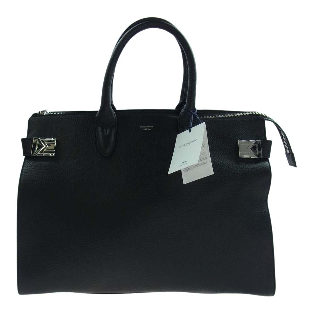 PELLE MORBIDA ペッレモルビダ PMO-MB068A Maiden Voyage メイデン ボヤ?ジュ シュリンク レザー ボストン バッグ ブラック系【極上美品】【中古】