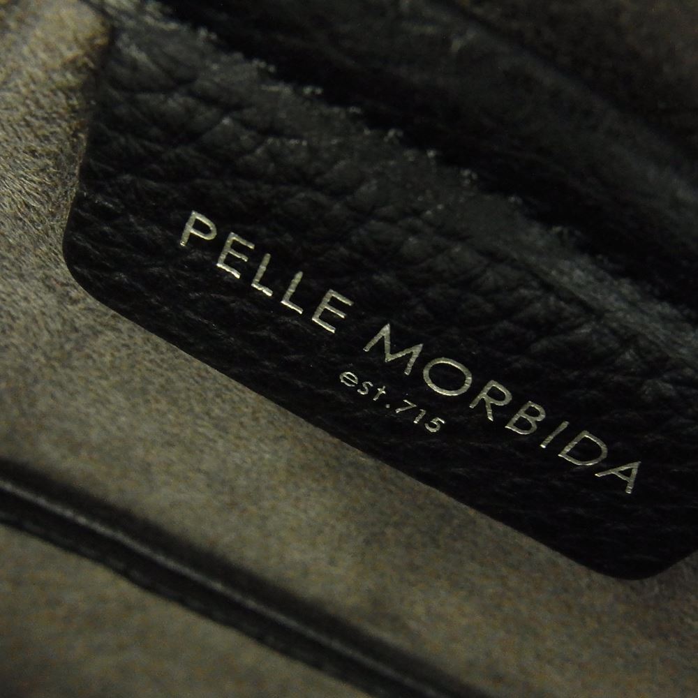 PELLE MORBIDA ペッレモルビダ PMO-MB068A Maiden Voyage メイデン ボヤ?ジュ シュリンク レザー ボストン バッグ ブラック系【極上美品】【中古】