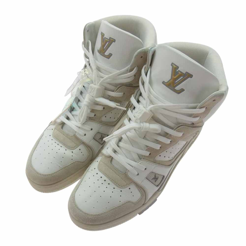 LOUIS VUITTON ルイ・ヴィトン 20SS 1A7P25 LV トレイナー ライン ハイカット スニーカー ホワイト ホワイト系 8【中古】