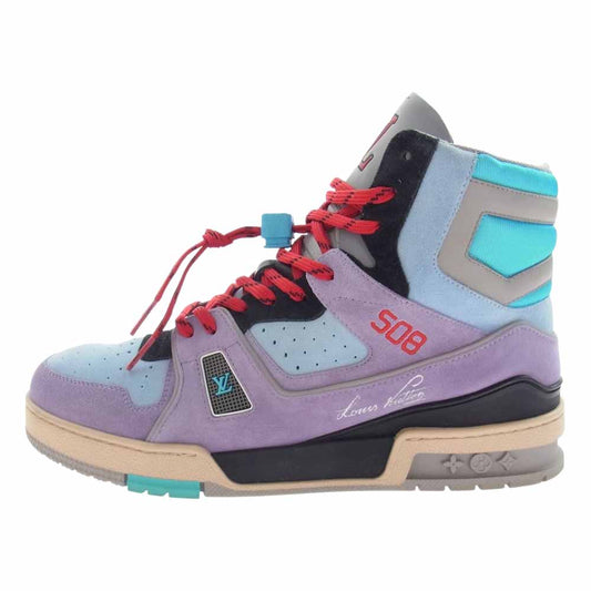 LOUIS VUITTON ルイ・ヴィトン 20SS 1A7P22 LV トレイナー ライン スニーカー 508 ハイカット スニーカー マルチカラー系 8【中古】