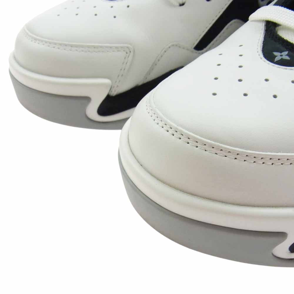 LOUIS VUITTON ルイ・ヴィトン 22AW 1AAH95 LV トレイナー 2 ライン ハイカット スニーカー ブラック×ホワイト ブラック×ホワイト 8【中古】