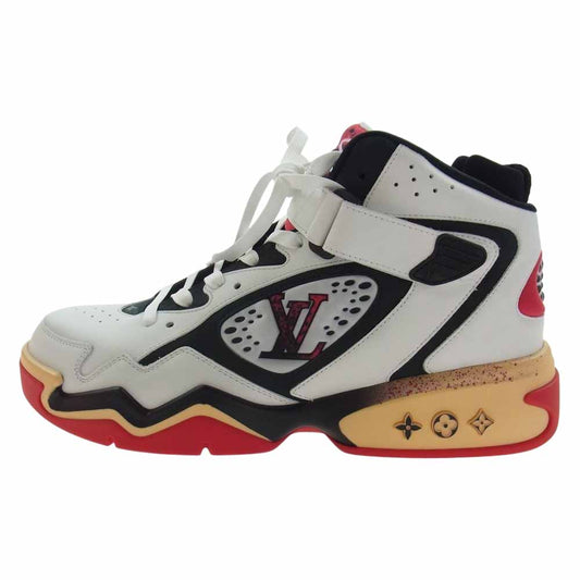 LOUIS VUITTON ルイ・ヴィトン 22AW 1AARDW LV トレイナー 2 ライン ハイカット スニーカー ホワイト×レッド ホワイト×レッド 8【新古品】【未使用】【中古】
