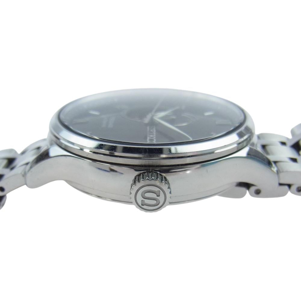 SEIKO セイコー SARY093 プレサージュ ブラック文字盤 裏スケ 自動巻き 腕時計 ウォッチ シルバー系【中古】