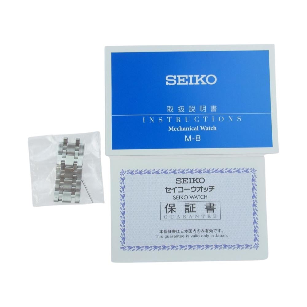 SEIKO セイコー SARY093 プレサージュ ブラック文字盤 裏スケ 自動巻き 腕時計 ウォッチ シルバー系【中古】
