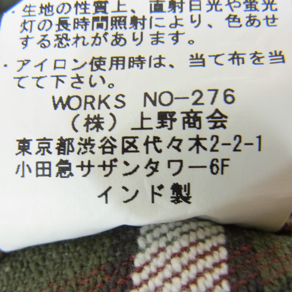 AVIREX アヴィレックス 6195127 FLANNEL WORK SHIRT デイリーウエア L/S コットン フランネル チェック ワークシャツ グリーン系 M【中古】
