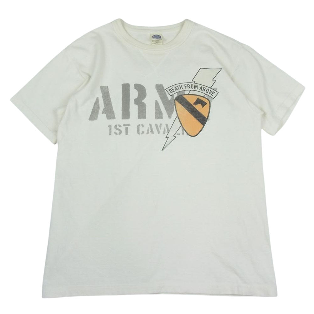 TOY'S McCOY トイズマッコイ TMC2130 MILITARY TEE SHIRT US ARMY 1ST CAVALRY DEATH FROM ABOVE 前V 半袖 Tシャツ ホワイト系 M【中古】