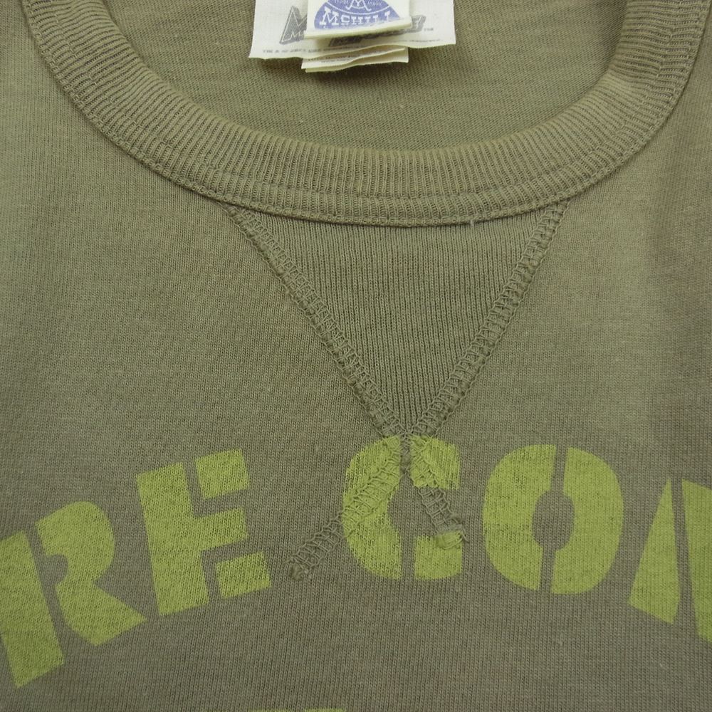 TOY'S McCOY トイズマッコイ TMC2104 HERE COMES THE MIGHTY MOUSE マイティーマウス プリント 半袖 Tシャツ カーキ系 M【中古】