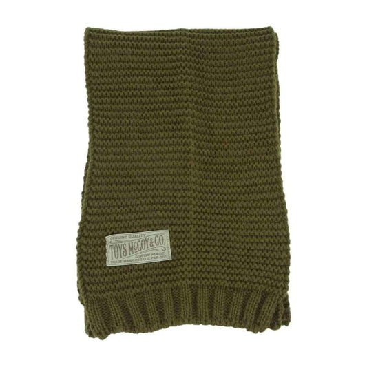 TOY'S McCOY トイズマッコイ TMA1634 MILITARY KNIT MUFFLER RED CROSS ミリタリー ニット マフラー カーキ系【中古】