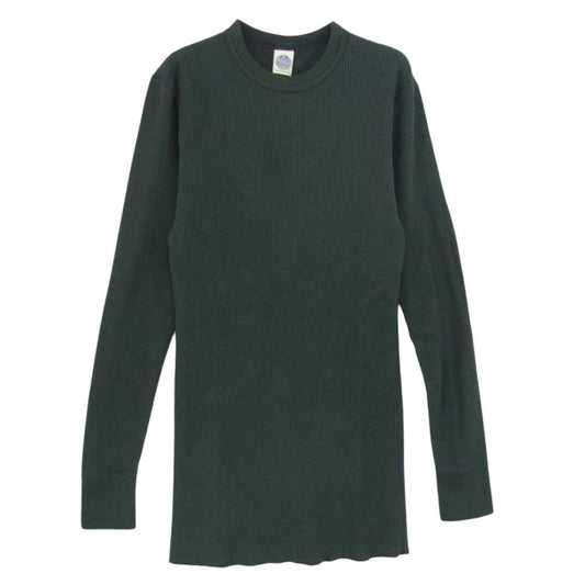 TOY'S McCOY トイズマッコイ WAFFLE CREW NECK SHIRT ワッフル クルーネック サーマル カットソー Tシャツ グリーン グリーン系【中古】