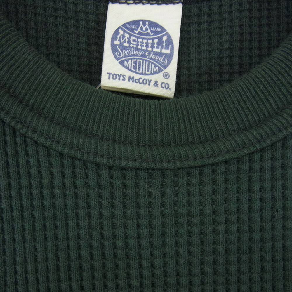 TOY'S McCOY トイズマッコイ WAFFLE CREW NECK SHIRT ワッフル クルーネック サーマル カットソー Tシャツ グリーン グリーン系【中古】