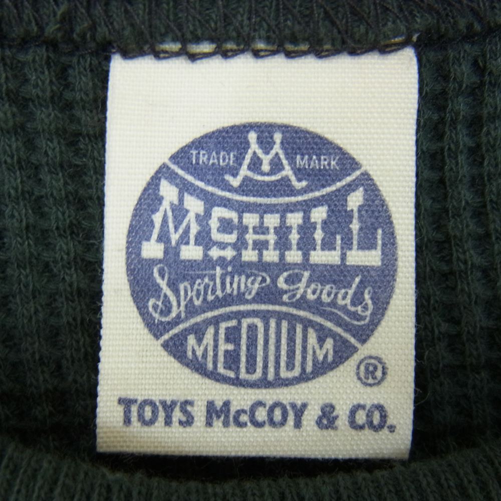 TOY'S McCOY トイズマッコイ WAFFLE CREW NECK SHIRT ワッフル クルーネック サーマル カットソー Tシャツ グリーン グリーン系【中古】