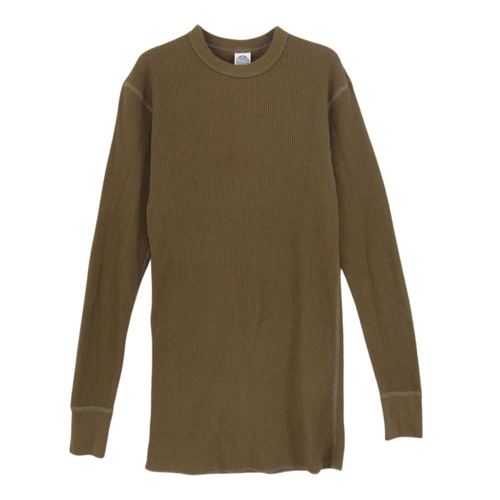TOY'S McCOY トイズマッコイ WAFFLE CREW NECK SHIRT ワッフル クルーネック サーマル カットソー Tシャツ カーキ カーキ系【中古】