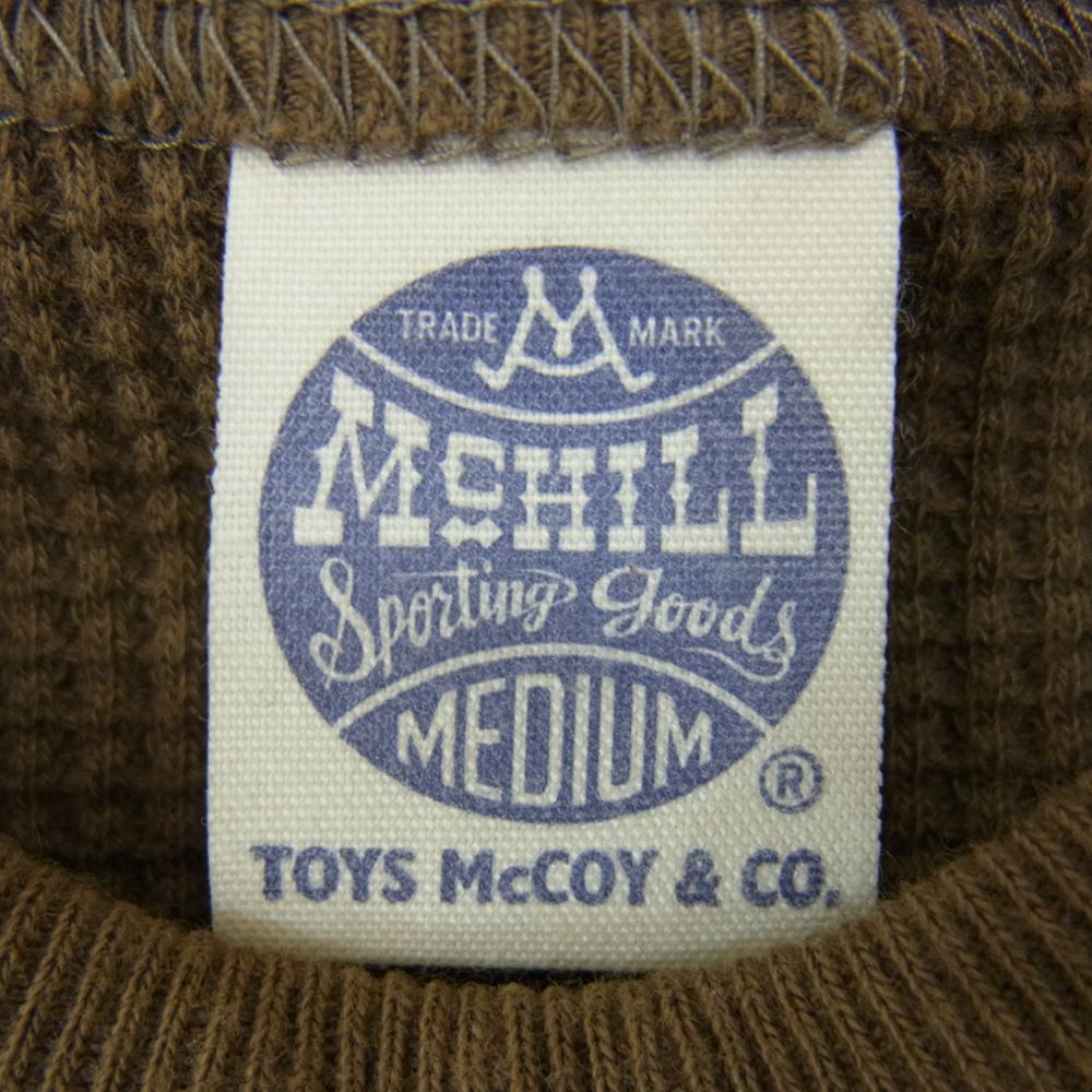 TOY'S McCOY トイズマッコイ WAFFLE CREW NECK SHIRT ワッフル クルーネック サーマル カットソー Tシャツ カーキ カーキ系【中古】
