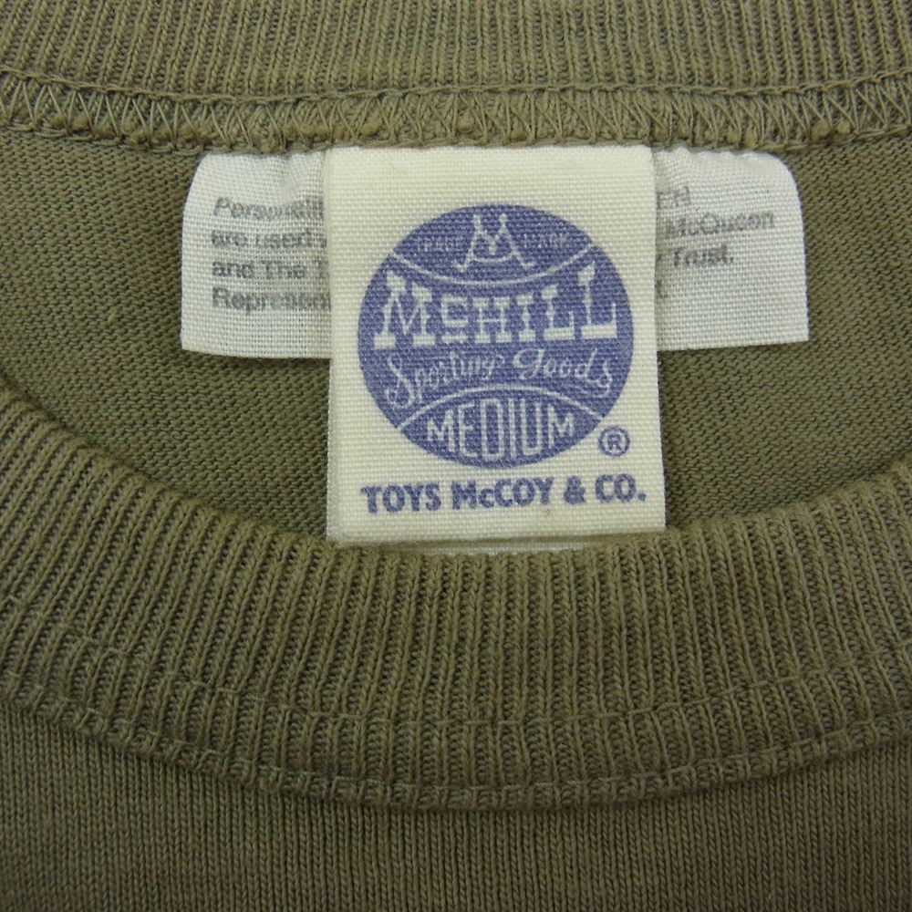 TOY'S McCOY トイズマッコイ TMC2108 McQUEEN TEE KING OF COOL スティーブマックィーン キングオブクール 半袖 Tシャツ カーキ系 M【中古】