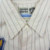 Buzz Rickson's バズリクソンズ SKUNK WORKS スカンクワークス ストライプ パッチ S/S 半袖 ワークシャツ オフホワイト系 M【中古】