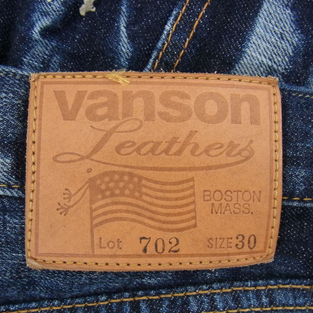 VANSON バンソン Lot.702 nvbl-702 5ポケット スキニーパンツ リジッド ストレッチ デニムパンツ ジーンズ インディゴブルー系 30【中古】