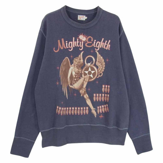 TOY'S McCOY トイズマッコイ TMC2059 8th AF MIGHTY EIGHTH マイティエース ミリタリー プリント スウェット トレーナー ネイビー系 38【中古】