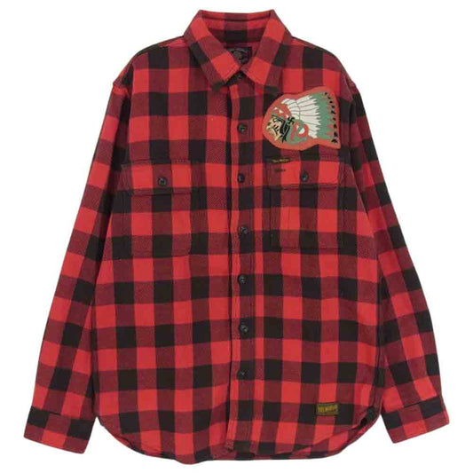 TOY'S McCOY トイズマッコイ TMS1809 McHILL OVERALLS マックヒルオーバーオール Barranca Airways バッファローチェック ネルシャツ レッド系 ブラック系 14【中古】