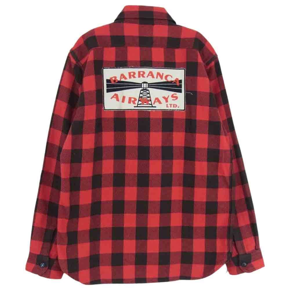 TOY'S McCOY トイズマッコイ TMS1809 McHILL OVERALLS マックヒルオーバーオール Barranca Airways バッファローチェック ネルシャツ レッド系 ブラック系 14【中古】