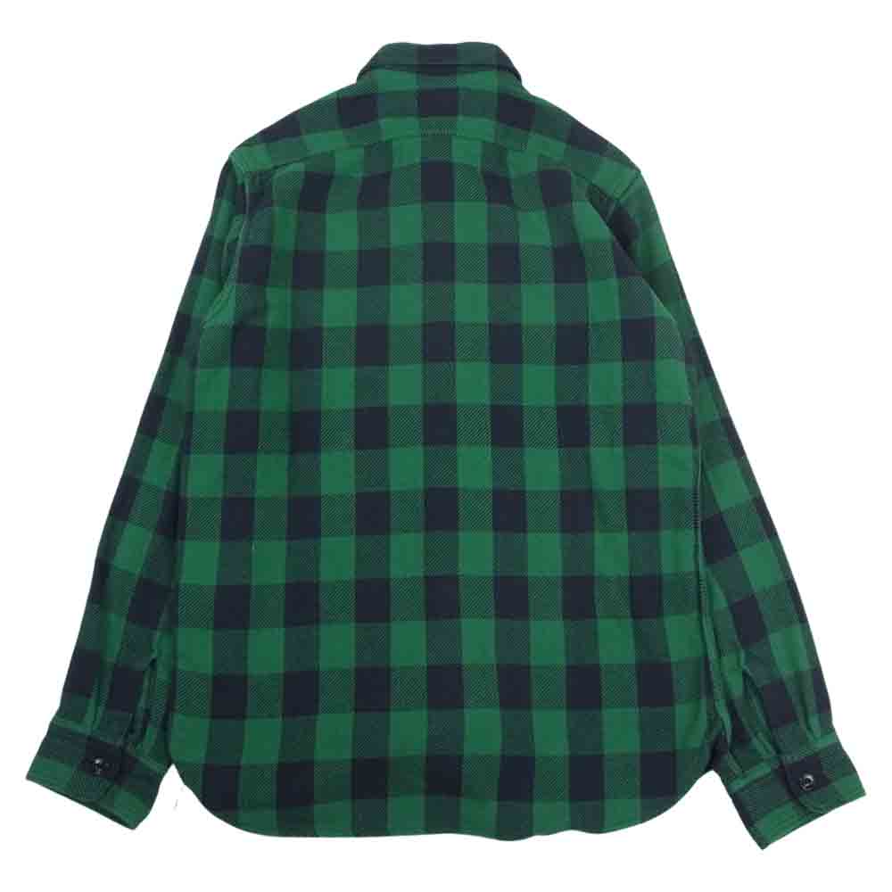 TOY'S McCOY トイズマッコイ TMS2107 McHILL OVERALLS マックヒルオーバーオール BUFFALO PLAID SHIRT JOMO 1938 バッファローチェック ネルシャツ グリーン系 14【中古】