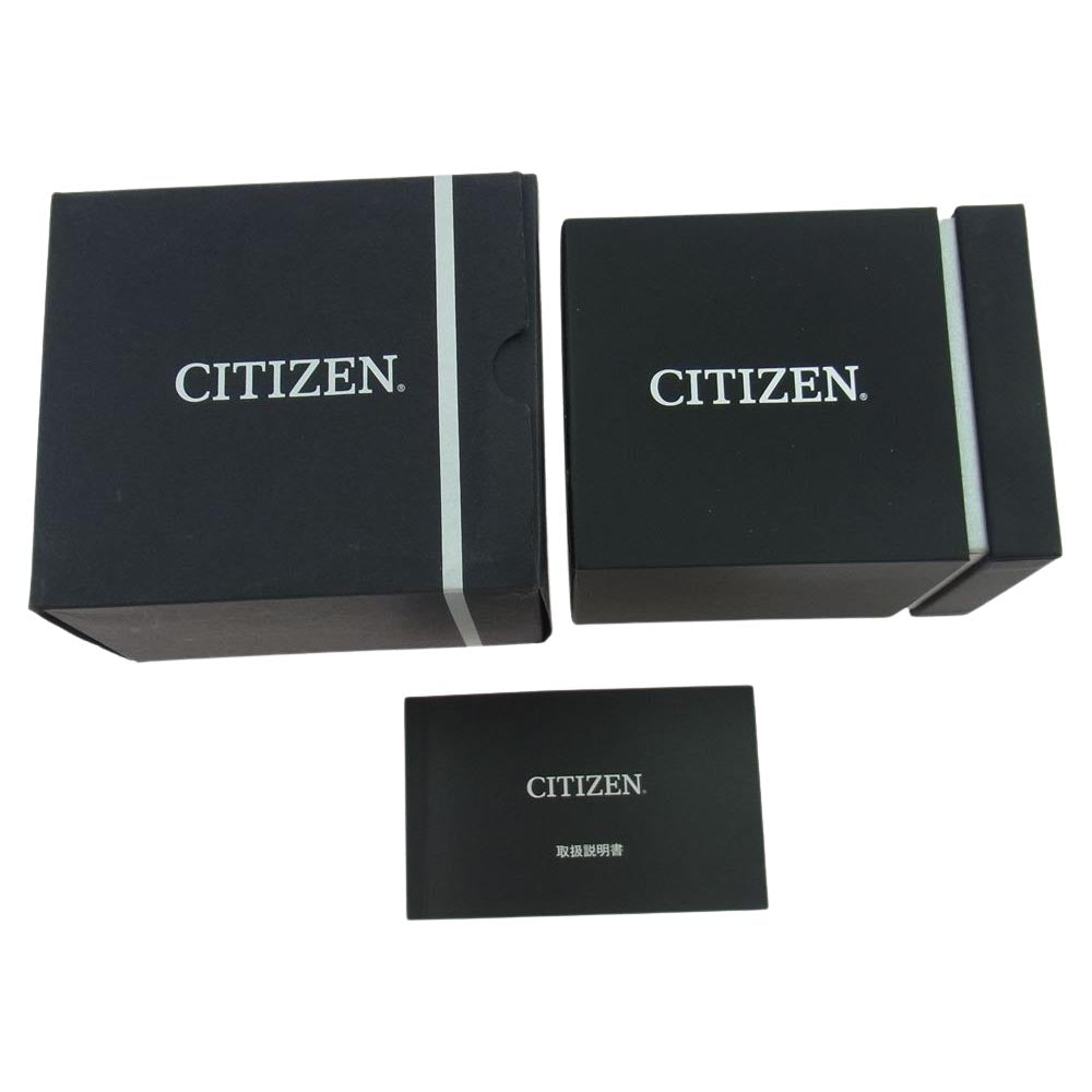 CITIZEN シチズン AW7048-51E 海外限定 ECO DRIVE エコドライブ パワーリザーブ シルバートーン ウォッチ 腕時計 シルバー系 ブラック系【中古】