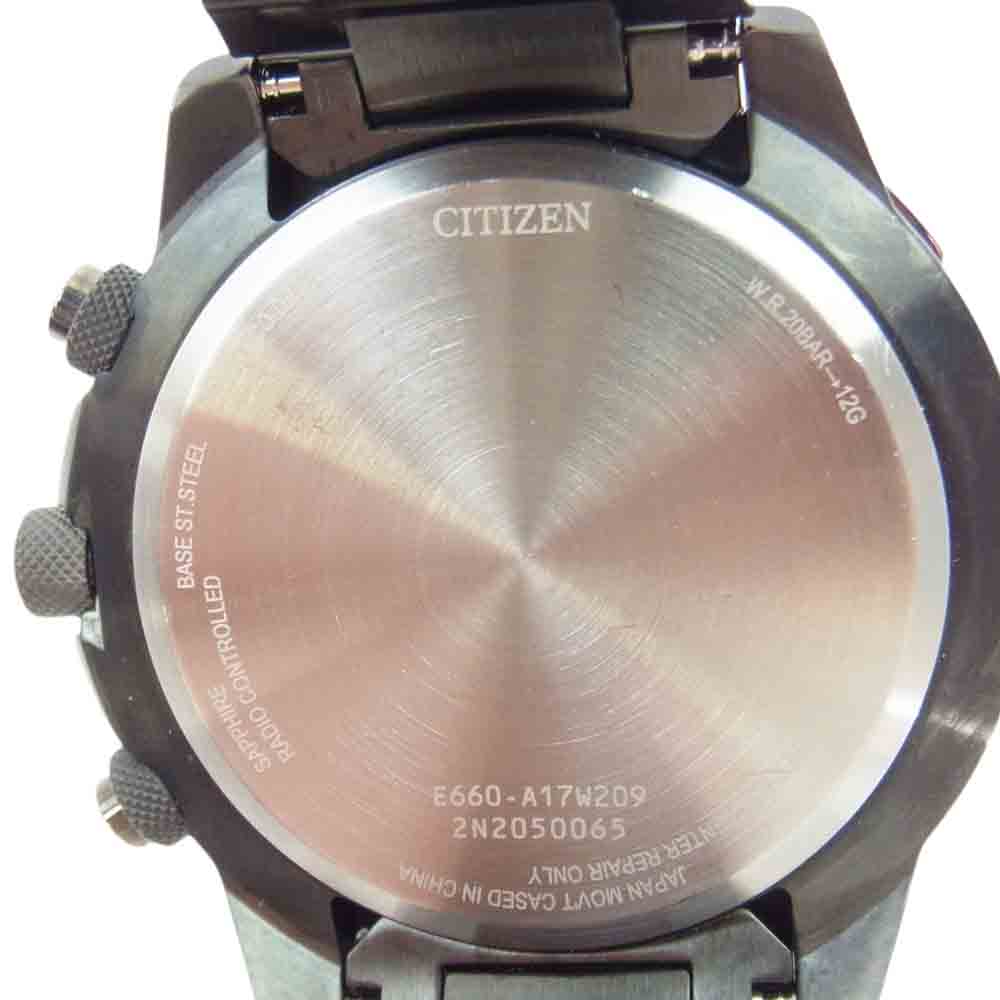 CITIZEN シチズン E660-A17W209 PROMASTER プロマスター スカイ エコドライブ 電波ソーラー ウォッチ 腕時計 ピンク系 メタルブラック系【中古】