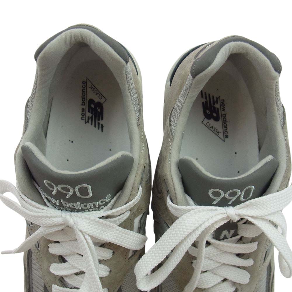 NEW BALANCE ニューバランス M990GY2 スエード ローカット スニーカー  チャコールグレー系 28cm【中古】