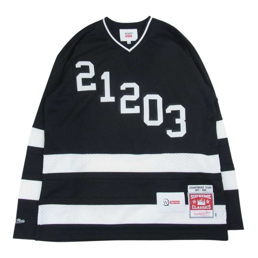 Supreme シュプリーム 21AW WTAPS Mitchell & Ness Hockey Jersey ダブルタップス ミッチェルアンドネス ホッケー ジャージ ブラック系 M【中古】