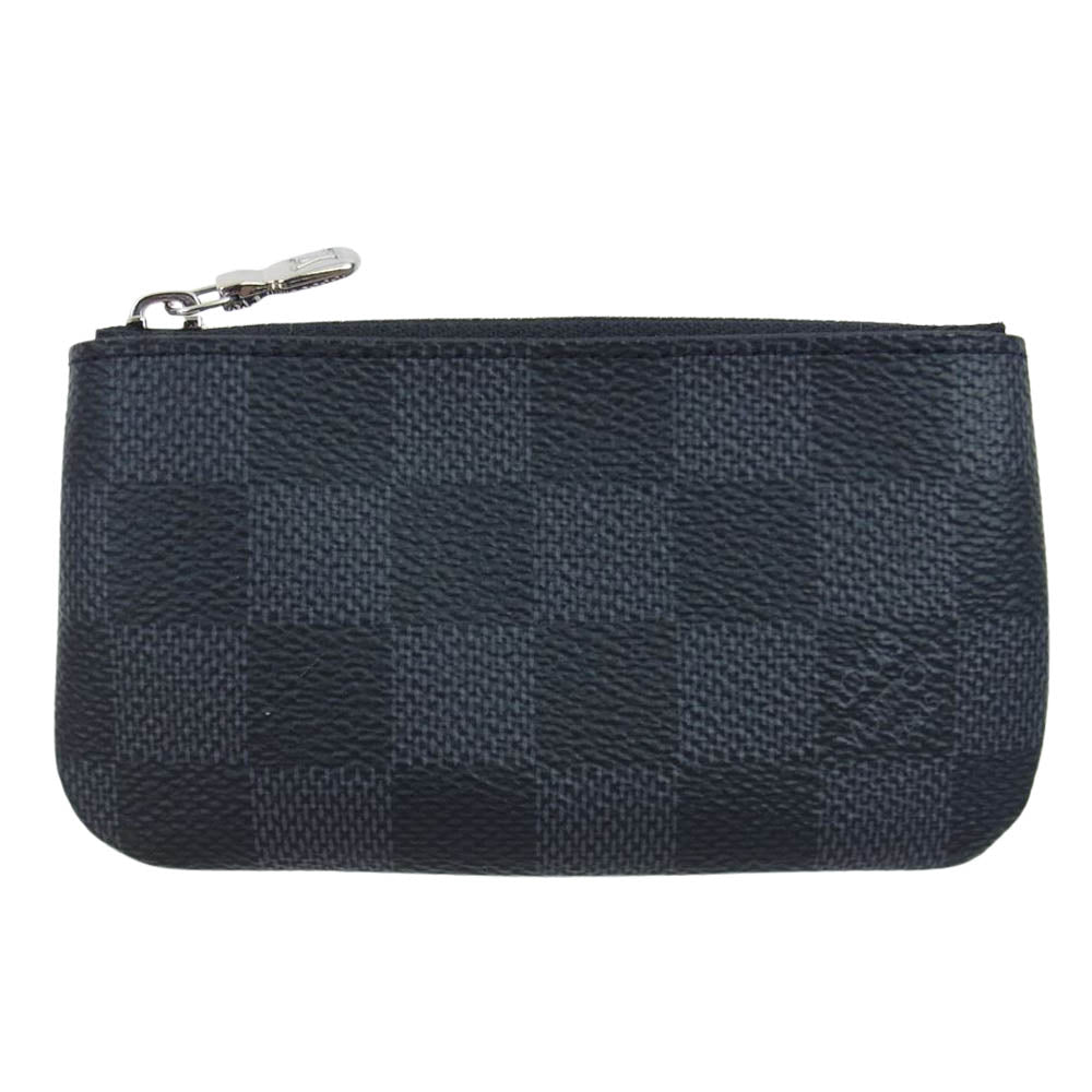 LOUIS VUITTON ルイ・ヴィトン N60155 ダミエグラフィット ポシェット クレ コインケース 小銭入れ ブラック系【中古】