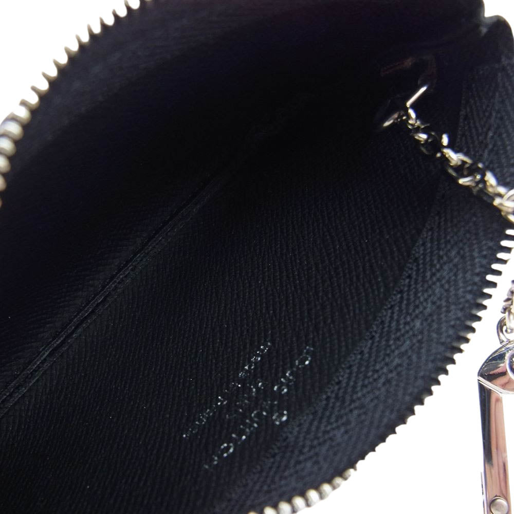 LOUIS VUITTON ルイ・ヴィトン N60155 ダミエグラフィット ポシェット クレ コインケース 小銭入れ ブラック系【中古】