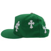 CHROME HEARTS クロムハーツ（原本無） 23SS CROSS PATCH BASEBALL HAT レザーCHクロス パッチ ベースボール キャップ グリーン系 ONE SIZE【美品】【中古】
