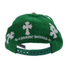 CHROME HEARTS クロムハーツ（原本無） 23SS CROSS PATCH BASEBALL HAT レザーCHクロス パッチ ベースボール キャップ グリーン系 ONE SIZE【美品】【中古】