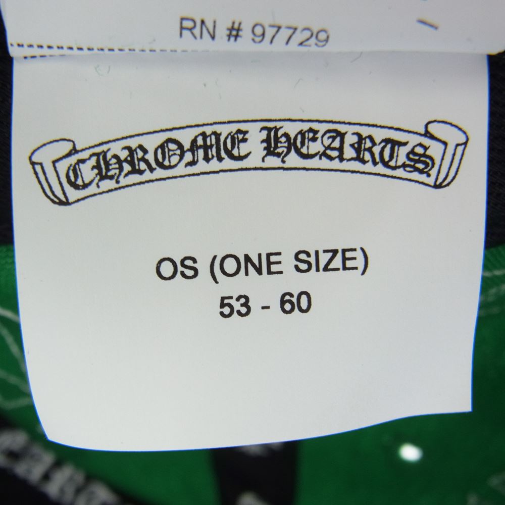 CHROME HEARTS クロムハーツ（原本無） 23SS CROSS PATCH BASEBALL HAT レザーCHクロス パッチ ベースボール キャップ グリーン系 ONE SIZE【美品】【中古】