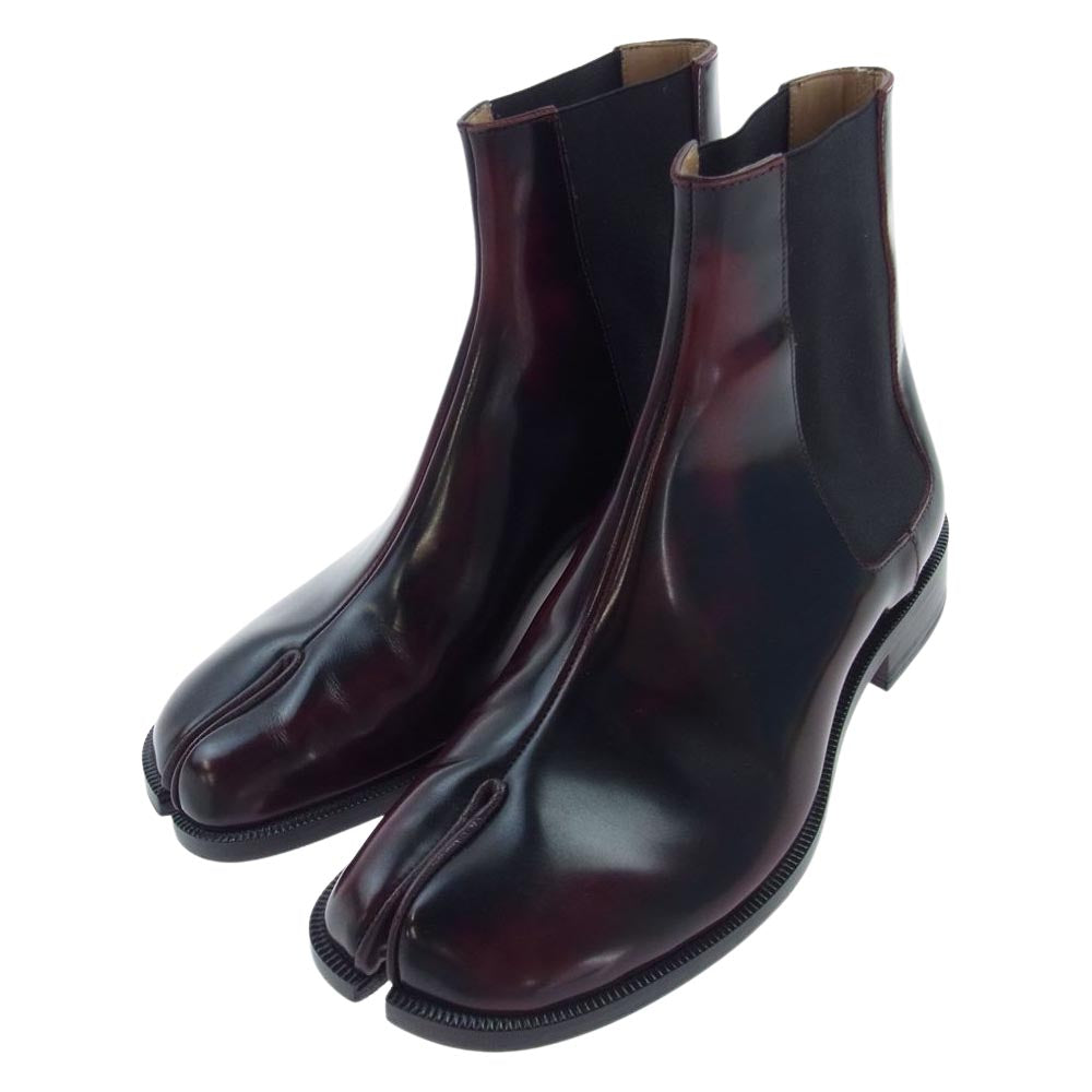 MAISON MARGIELA メゾンマルジェラ 20AW S57WU0150 Tabi Advocate Boots 足袋 タビ チェルシー サイドゴアブーツ ワインレッド系 41【極上美品】【中古】