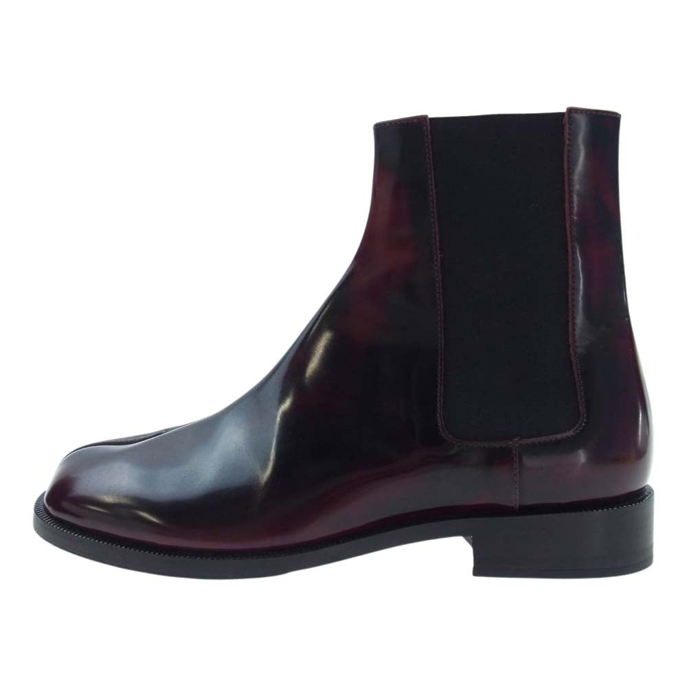 MAISON MARGIELA メゾンマルジェラ 20AW S57WU0150 Tabi Advocate Boots 足袋 タビ チェルシー サイドゴアブーツ ワインレッド系 41【極上美品】【中古】