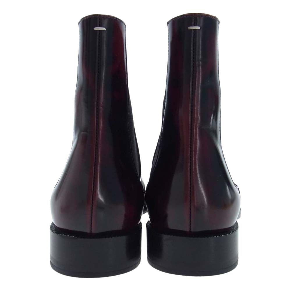 MAISON MARGIELA メゾンマルジェラ 20AW S57WU0150 Tabi Advocate Boots 足袋 タビ チェルシー サイドゴアブーツ ワインレッド系 41【極上美品】【中古】