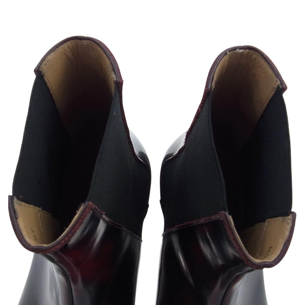 MAISON MARGIELA メゾンマルジェラ 20AW S57WU0150 Tabi Advocate Boots 足袋 タビ チェルシー サイドゴアブーツ ワインレッド系 41【極上美品】【中古】