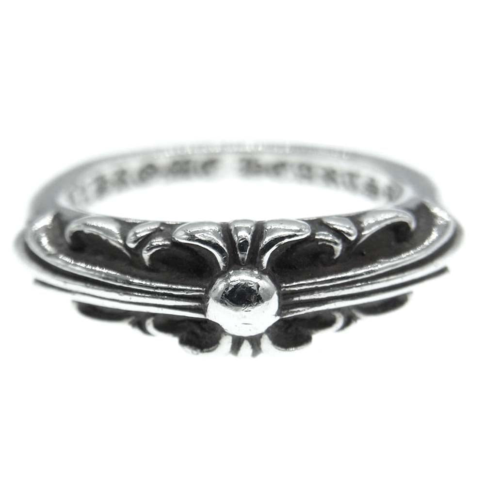 CHROME HEARTS クロムハーツ（原本無） BABY CLASSIC ベイビー クラシック フローラルクロス リング シルバー系 9号【中古】