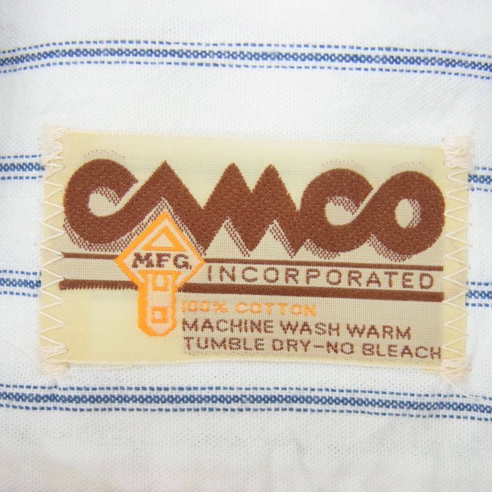 CAMCO カムコ シャンブレー ストライプ シャツ 長袖 ホワイト系 L【中古】