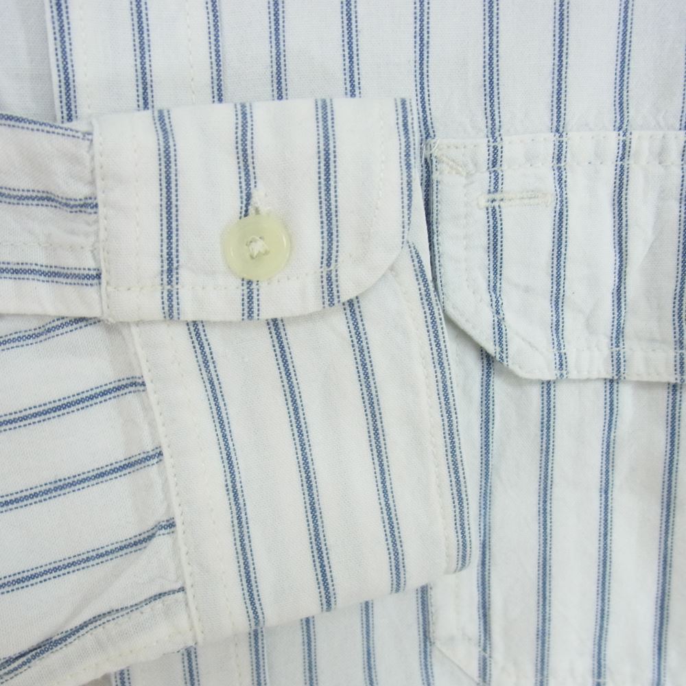 CAMCO カムコ シャンブレー ストライプ シャツ 長袖 ホワイト系 L【中古】